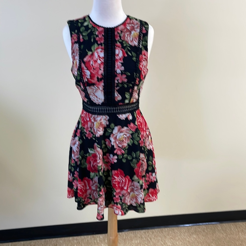Black floral Disney princess dress